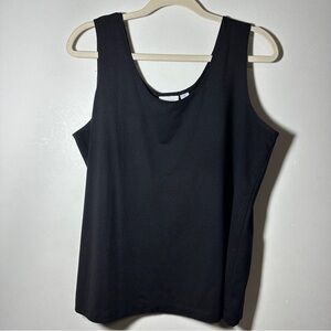Chico’s Tank Top Black Sleeveless Stretch Nylon Spandex Basic Top Size 3 (XL)